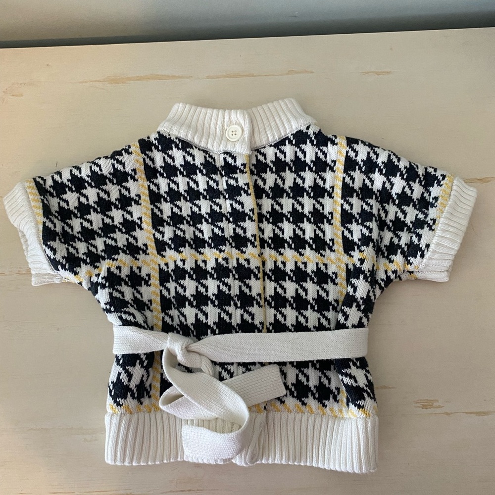 Janie and Jack Cream and Yellow Knit Sweater